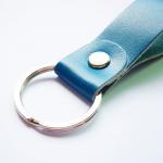 Navy Blue Genuine Leather Key Fob/key Keeper/key..