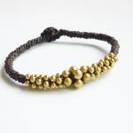 Cluster Of Gold Bracelet - Mix Of Brass Beads..
