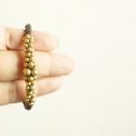 Cluster Of Gold Bracelet - Mix Of Brass Beads..