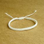 Simple Single Line White Wax Cord Bracelet /..