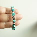The Silver Ball Bead And Blue Turquoise Stone With..