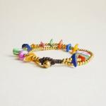 Rainbow Bracelet In Gold - Double Strands Of..