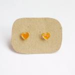 - Lil Lovely Orange Heart Stud Earrings - 6 Mm -..