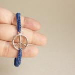 Peace Me - Silver Plated Peace Charm Woven With..