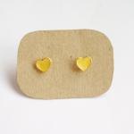 - Lil Lovely Yellow Heart Stud Earrings - 6 Mm -..