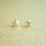 SALE - Small Star Ear Studs - 925 S..