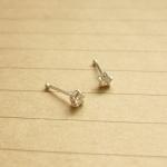 2 Mm Small Clear Cz Nose Stud/nose Earring - Nose..