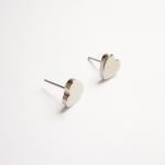 - Small Silver Plated Heart Stud Earring - Gift..