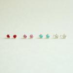 3 Mm Small Pink Cz Nose Stud/nose Earring - Nose..