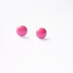 SALE - Pink Round Stud Earrings - G..