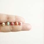 Pink Bug Stud Earrings - Gift Under 10