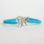Silver Flower Blue Bracelet - Gift For Her - Gift..