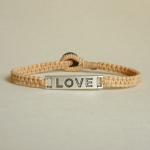 Love Tag In Tan Bracelet - Unisex - Gift For Him -..