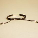 Love Tag In Black Adjustable Bracelet - Unisex -..