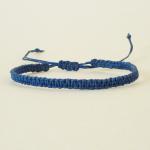 Simple Single Line Navy Blue Friendship Bracelet /..