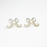Glasses And Mustache Stud Earrings - Gift For Her..