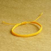 Simple Single Line Marigold Yellow Friendship Bracelet / Wristband - Customized Bracelet - Gift under 5 - Adjustable Bracelet