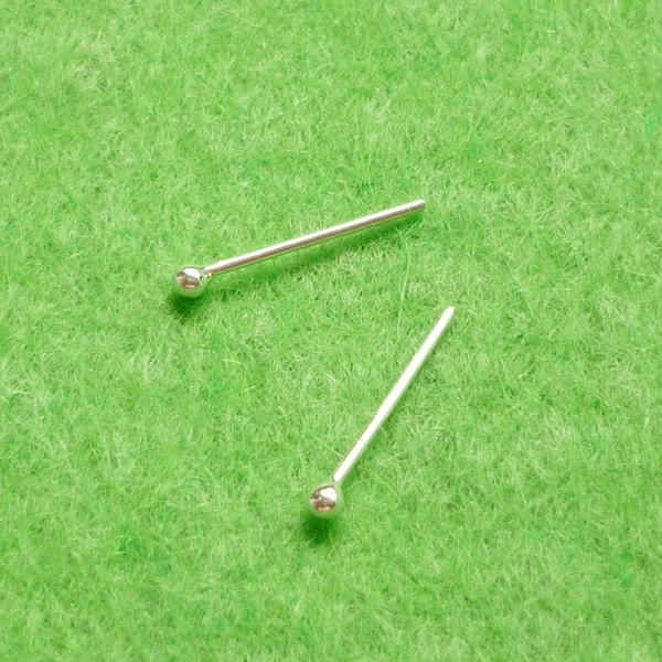 - 1.5 Mm Very Tiny Silver Ball Stud Earrings - Cartilage Stud Earrings - Gift Under 10