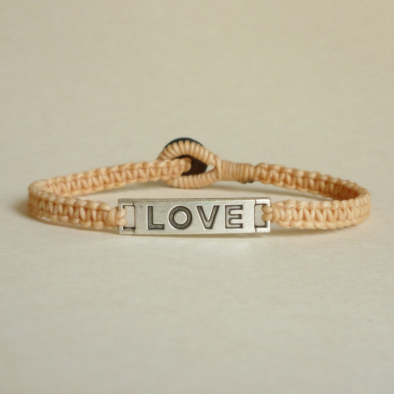 Love Tag In Tan Bracelet - Unisex - Gift For Him - Friendship Bracelet - Gift Under 15