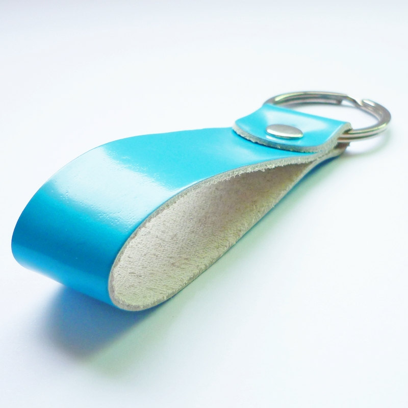 Turquoise Blue Gross Genuine Leather Key Fob/key Keeper/key Holder/key ...